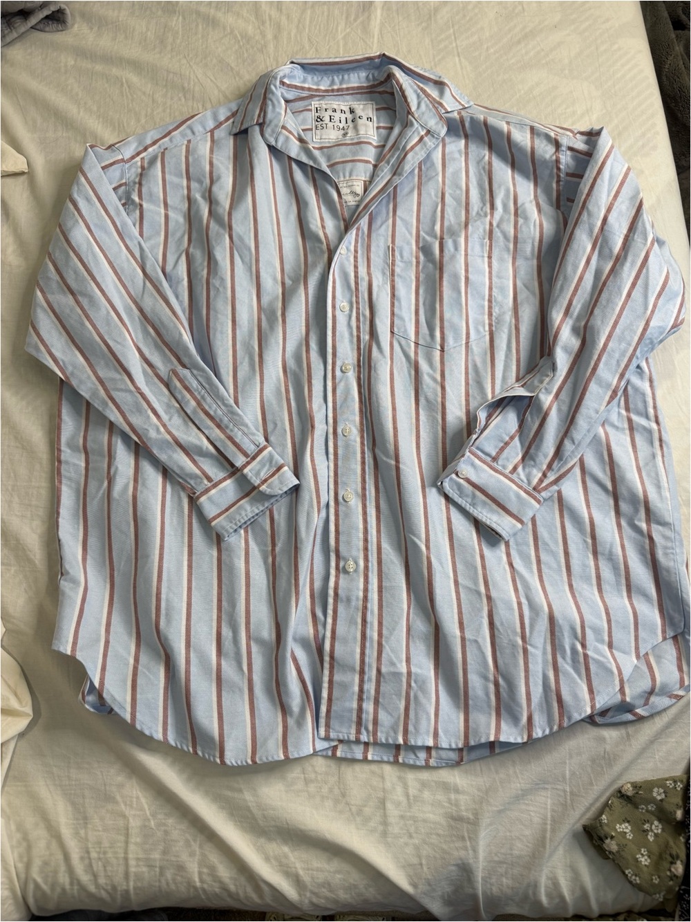Frank & Eileen Light Blue Stripe Button-Up Shirt